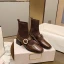 Charmant Vintage / Originale Noire Vêtement de rue Bottines Tricot Bottes Femme 2020 4 cm Talons Épais Talon Bas Pied Carré Bottes