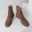 Mode Marron Vêtement de rue Bottines Bottes Femme 2020 À Bout Rond Plat Bottes