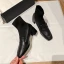 Enkel Svart Casual Ankel Strikking Kvinners støvler 2020 5 cm Tykk Hæler Firkantetå Boots
