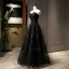 Chic / Beautiful Black Evening Dresses  2021 A-Line / Princess Sweetheart Sleeveless Backless Floor-Length / Long Evening Party Formal Dresses