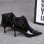 Fashion Black Street Wear Patent Leather Ankle Womens Boots 2020 Leather 7 cm Stiletto Heels Pointed Toe Boots