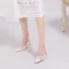 Charming Ivory Lace Flower Wedding Shoes 2020 Tulle 8 cm Stiletto Heels Pointed Toe Wedding Pumps