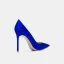 High-end Kungsblå Bal Läder Pumps 2020 10 cm Stilettklackar Spetsiga Pumps