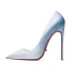 Glitzernden Himmelblau Farbverlauf Abend Pailletten Pumps 2020 12 cm Stilettos Spitzschuh Pumps
