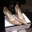 Charmig Silver Afton Rhinestone Pumps 2020 Läder 10 cm Stilettklackar Spetsiga Pumps
