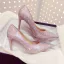 Błyszczące Uroczy Srebrny Rhinestone Buty Ślubne 2020 Skórzany 10 cm Szpilki Szpiczaste Ślub Czółenka