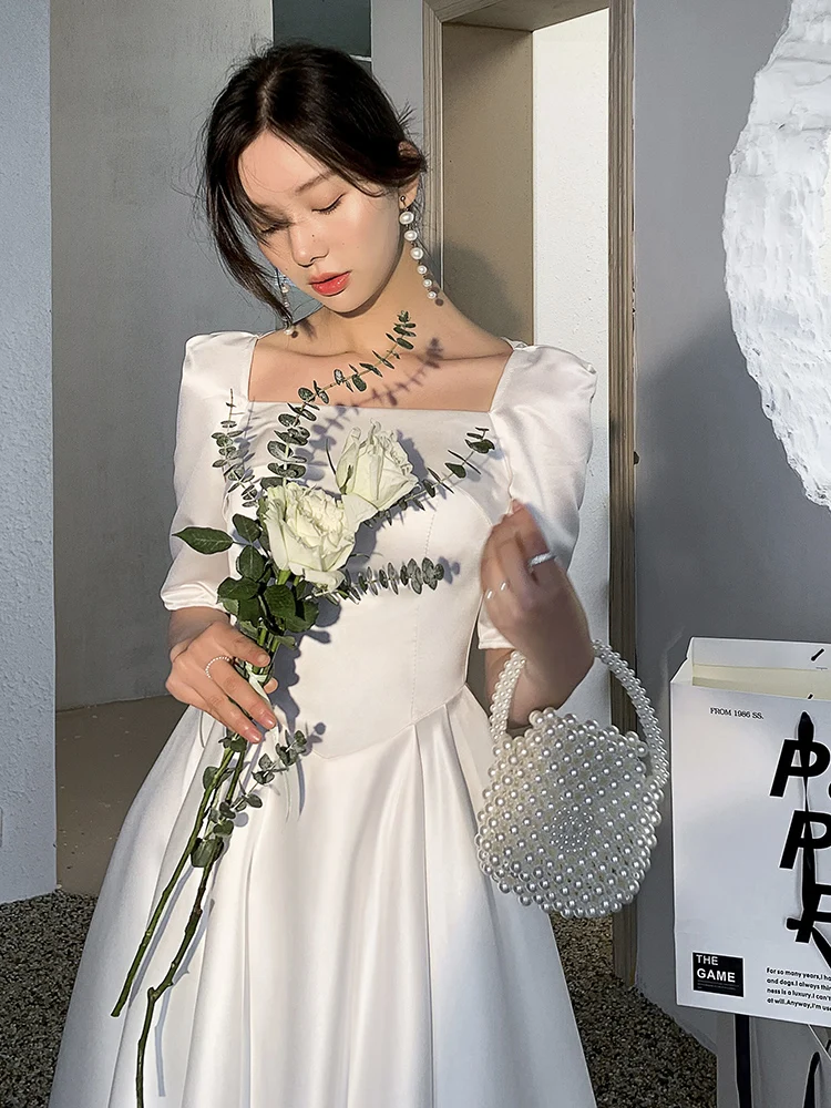 green emerald velvet dress JKMNAO Women Puff Sleeve Graduation Short Dress Square Neck A Line Casual  Sundress Beach Wedding Guest Mini Dress Black at Amazon Women's Clothing  store main image 1
