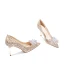 Luxury / Gorgeous Gold Crystal Wedding Shoes 2020 Leather Sequins 8 cm Stiletto Heels Pointed Toe Wedding Pumps