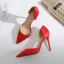 Schlicht Schwarz Büro OL Satin Damenschuhe 2020 10 cm Stilettos Spitzschuh High Heels