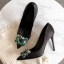 Chic / Belle Noire Promo Satin Escarpins 2020 Faux Diamant 10 cm Talons Aiguilles À Bout Pointu Escarpins