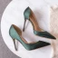 Minimalist Dark Green Prom Silk Satin Womens Shoes 2020 10 cm Stiletto Heels Pointed Toe High Heels