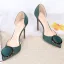 Elegant Dark Green Dancing Satin Womens Shoes 2020 10 cm Stiletto Heels Pointed Toe High Heels