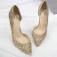 Sparkly Gold Evening Party Glitter Sequins Womens Shoes 2020 10 cm Stiletto Heels Heels Pointed Toe