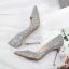 Scintillantes Mode Argenté Glitter Soirée Escarpins 2020 Paillettes 10 cm Talons Aiguilles À Bout Pointu Escarpins