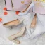 Charming Fashion Gold Rhinestone Wedding Shoes 2020 Sequins 9 cm Thick Heels Pointed Toe Wedding Pumps