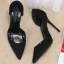 Elegant Black Suede Evening Party Womens Shoes 2020 10 cm Stiletto Heels Pointed Toe High Heels