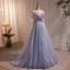 Charmant Lavande Papillon Appliques Perle Paillettes Robe De Bal 2023 Princesse Bustier Sans Manches Dos Nu Train De Balayage Promo Robe De Ceremonie