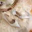Chic Ivoire Perle Chaussure De Mariée 2020 8 cm Talons Aiguilles À Bout Pointu Mariage Talons