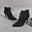 Modest / Simple Black Street Wear Leather Womens Boots 2020 Ankle 9 cm Stiletto Heels Pointed Toe Boots