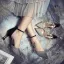 Chic / Beautiful Champagne Evening Party Womens Shoes 2020 Ankle Strap 6 cm Stiletto Heels Pointed Toe Heels