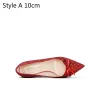 Sparkly Red Evening Party Glitter Sequins Pumps 2020 Bow 10 cm Stiletto Heels Pointed Toe Pumps