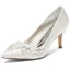Élégant Ivoire Perle Faux Diamant Chaussure De Mariée 2024 8 cm Talons Aiguilles À Bout Pointu Mariage Escarpins Talons Hauts