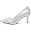 Bling Bling Silver Sequins Wedding Shoes 2024 8 cm Stiletto Heels Pointed Toe Wedding Pumps High Heels