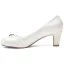 Elegant Ivory Wedding Shoes Rhinestone Bow 2024 6 cm Pumps Pointed Toe Stiletto Heels