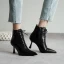 Fashion Winter Beige Street Wear Womens Boots 2020 Leather 7 cm Stiletto Heels Pointed Toe Boots