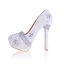 Charming Ivory Pearl Rhinestone Wedding Shoes 2020 Leather Waterproof 14 cm Stiletto Heels Pointed Toe Wedding Pumps