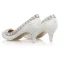 Élégant Ivoire Perle Faux Diamant Chaussure De Mariée 2020 Cuir 6 cm Talons Aiguilles À Bout Pointu Mariage Escarpins