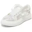 Elegante Ivoor Strik Rhinestone Huwelijk Sportschoenen 2024 4 cm Plateau Ronde Neus Bruidsschoenen