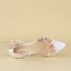 Edles Weiß Brautschuhe 2020 Perle Blumen Knöchelriemen 8 cm Stilettos Spitzschuh Hochzeit High Heels