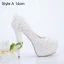 Elegant Chic / Beautiful Ivory Pearl Tassel Wedding Shoes 2020 Lace Flower 14 cm Stiletto Heels Round Toe Wedding Pumps