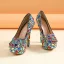 Amazing / Unique Colored Multi-Colors Rhinestone Rave Club Pumps 2020 14 cm Stiletto Heels Round Toe Pumps