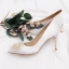 Elegante Weiß Perle Brautschuhe 2020 Leder 7 cm Stilettos Spitzschuh Hochzeit Pumps