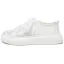 Elegant Ivory Lace Flower Rhinestone Wedding Sneakers 2024 4 cm Platform Round Toe Wedding Shoes