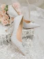 Charmig Silver Glittriga / Glitter Rhinestone Brudskor 2020 10 cm Stilettklackar Spetsiga Bröllop Pumps