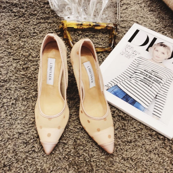 Chic / Beautiful Black Summer Casual Pumps 2018 Leather Spotted 10 cm Stiletto Heels Pointed Toe Pumps