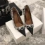 Charmant Satin Schwarz Strass Brautschuhe 2021 8 cm Stilettos Spitzschuh Hochzeit Pumps