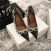 Charming Satin Black Rhinestone Wedding Shoes 2021 8 cm Stiletto Heels Pointed Toe Wedding Pumps