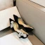 Sexy Black Evening Party Rhinestone Open Side Womens Shoes 2021 Leather 8 cm Stiletto Heels Pointed Toe Heels
