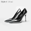 Chic / Belle Argenté Bureau OL Cuir Escarpins 2021 10 cm Talons Aiguilles À Bout Pointu Escarpins