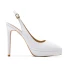 Sexy Rosa Cocktail Slingpumps Sandalen Damen 2021 Wasserdichte Leder 10 cm Stilettos Spitzschuh Sandaletten