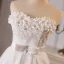 Schlicht Weiß Strass Spitze Blumen Applikationen Leichtes Brautkleider / Hochzeitskleider 2024 A Linie Bandeau Ärmellos Rückenfreies Sweep / Pinsel Zug Hochzeit