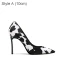 Chic / Beautiful Black White Cocktail Party Suede Pumps 2021 Leather 10 cm Stiletto Heels Pointed Toe Pumps