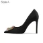 Sexy Red Evening Party Rhinestone Pumps 2021 Leather 10 cm Stiletto Heels Pointed Toe Pumps