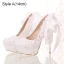 Charmant Ivory / Creme Spitze Schleife Pailletten Brautschuhe 2021 14 cm Stilettos Hochhackige Spitzschuh Hochzeit Pumps