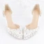 Charmant Ivory / Creme Perle Strass Brautschuhe 2021 Knöchelriemen 8 cm Stilettos Spitzschuh Hochzeit High Heels