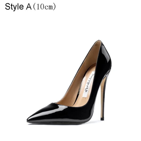 Modest / Simple Black Office OL Patent Leather Pumps 2021 10 cm Stiletto Heels High Heels Pointed Toe Pumps